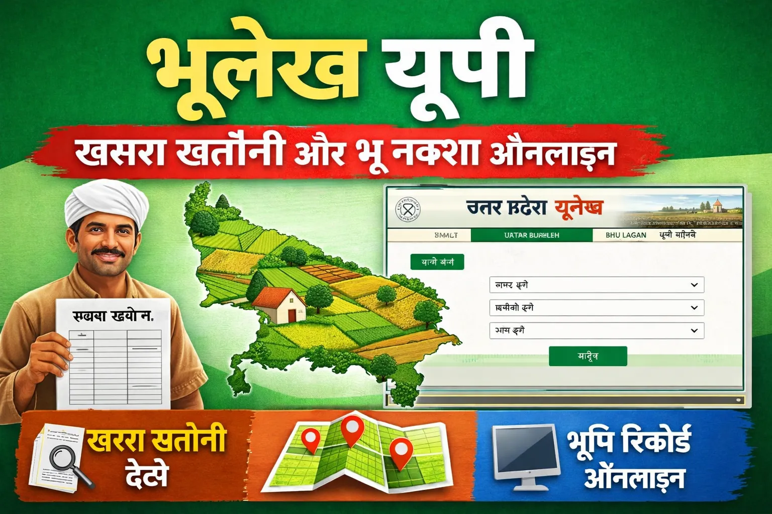 Bhulekh UP | Bhulagan UP khasra khatauni online kaise dekhe